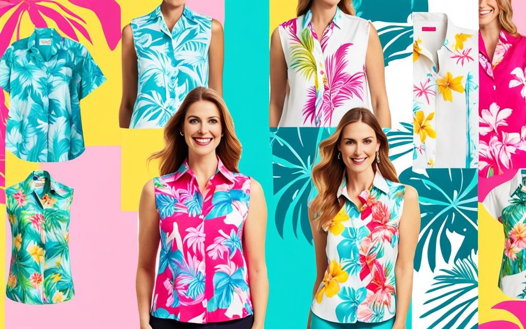 tropical print shirts for her